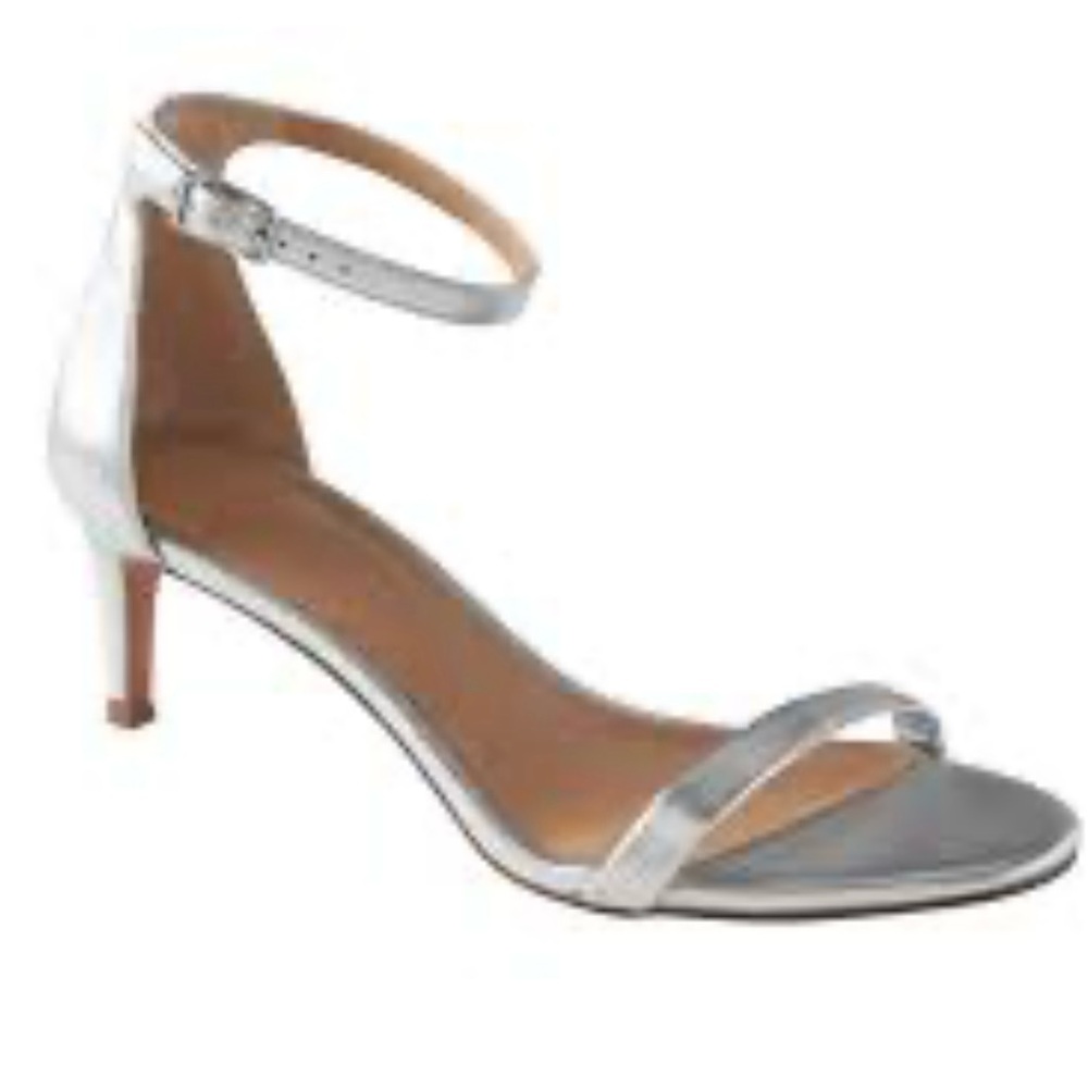 Banana Republic Gold Ankle Strap Heels